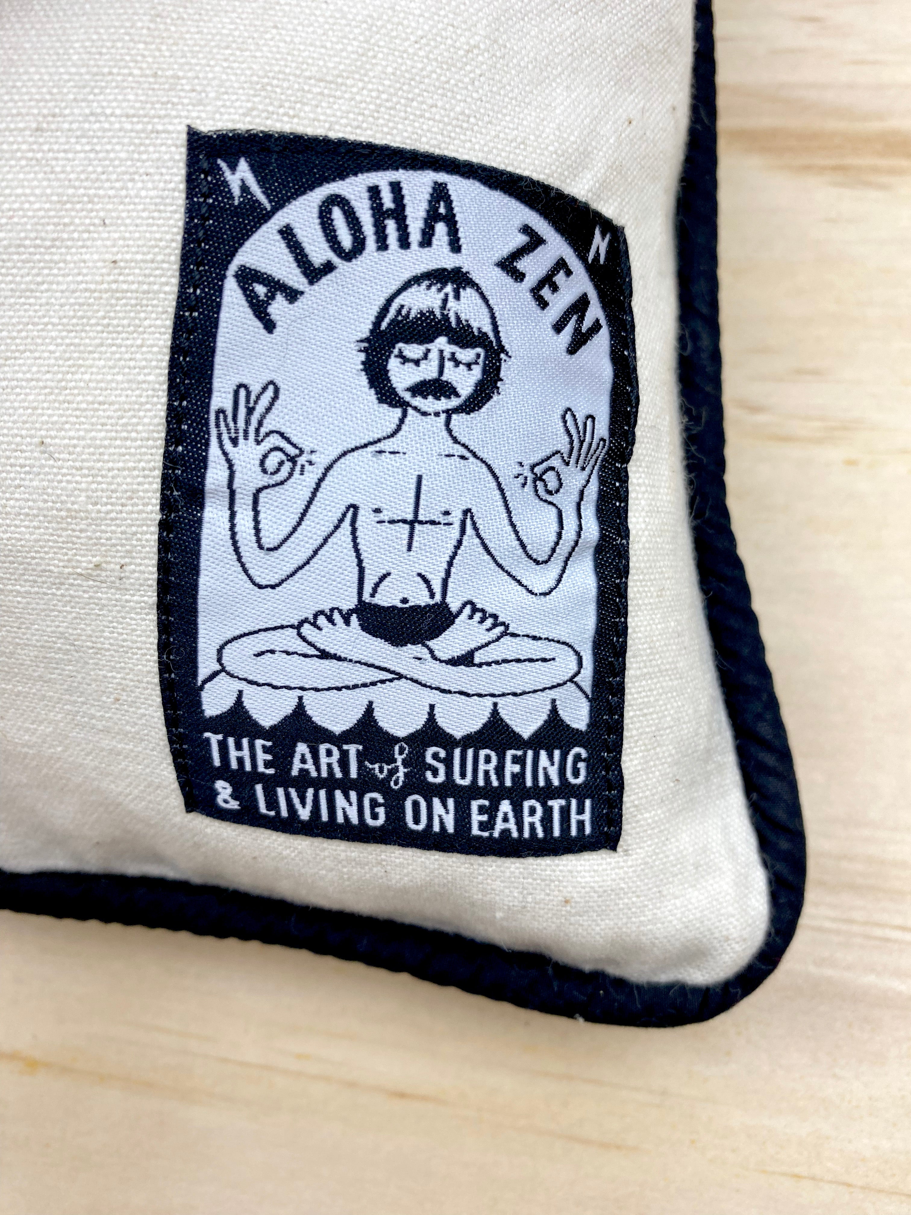 KEEP ON SURFIN' / Hand Embroidered Pillow / az 066